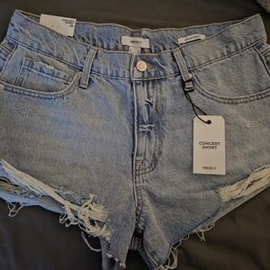 Forever 21 Distressed Blue Jean Shorts